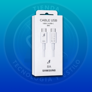 cable usb c a usb c de 8 a para carga rápida y transferencia de datos.